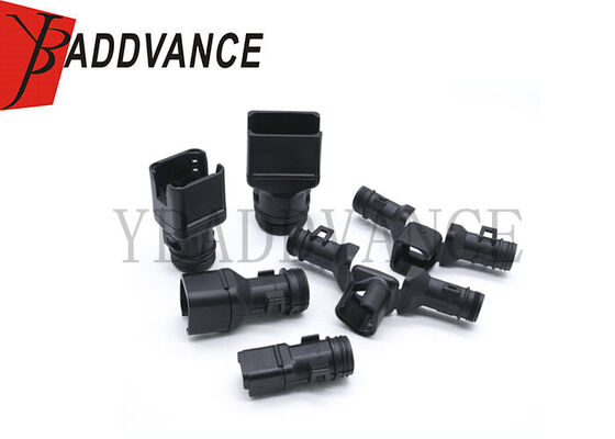 1011-227-0205 Черный задний кожух для разъемов серии Deutsch DT, прямой, для 2, 3, 4, 6, 8, 12 гнездовых вилок